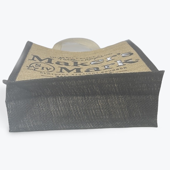 Maker's Mark Bourbon Whiskey Burlap Tote Bag With Black Trim - Picture 7 of 7